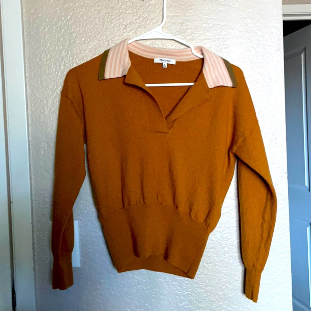 Long sleeve wool sweater